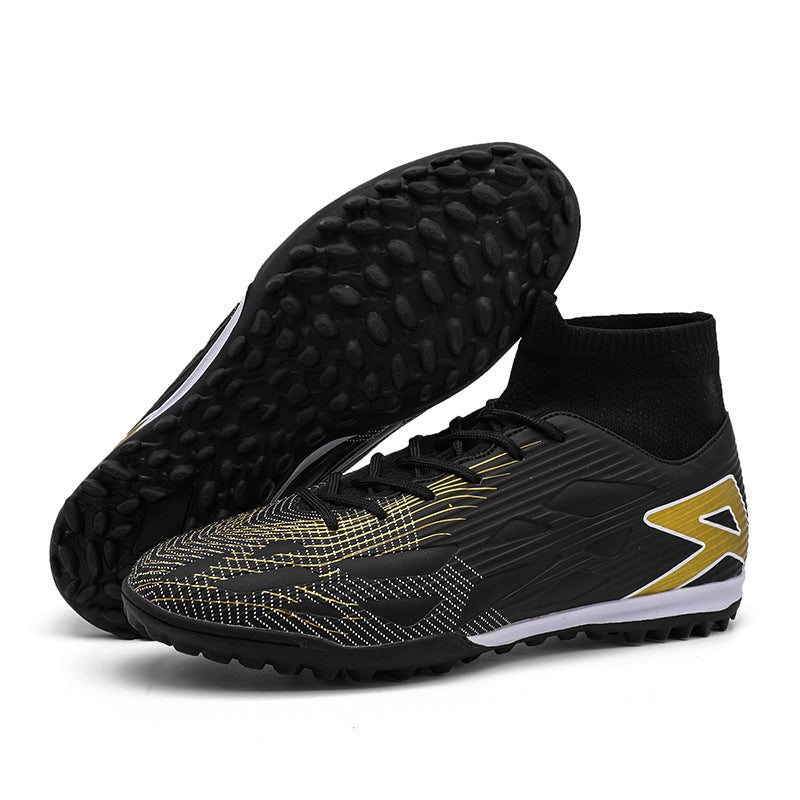 Turf Soccer Shoes, High-Top Plus Size - R2582 TF Black