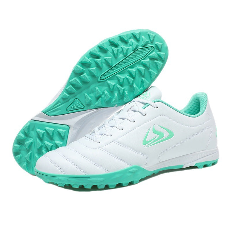 Outdoor Sports Turf Soccer Shoes - White moon nails
