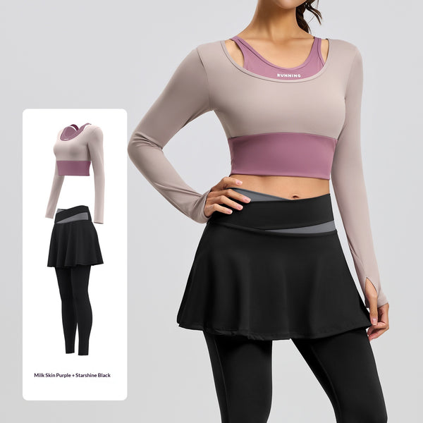 Anti-Exposure Running Training Set - Milk Skin Purple Star Black