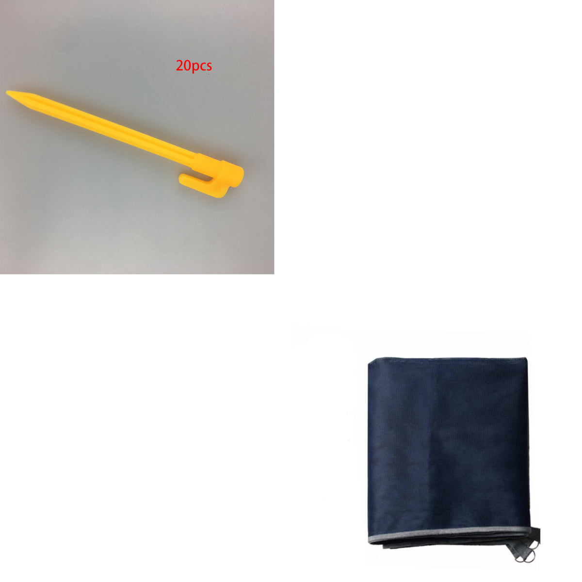 Sand-Free Folding Beach Mat - Navy blue set