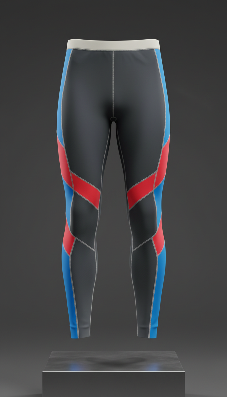 Compression Running Leggings with Mesh Panels
