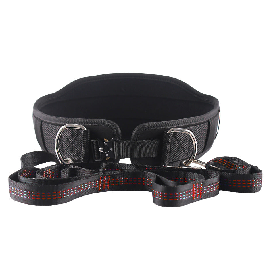 Weighted Pull-Up Trainer Belt - 0814 Red Chrysanthemum Rope