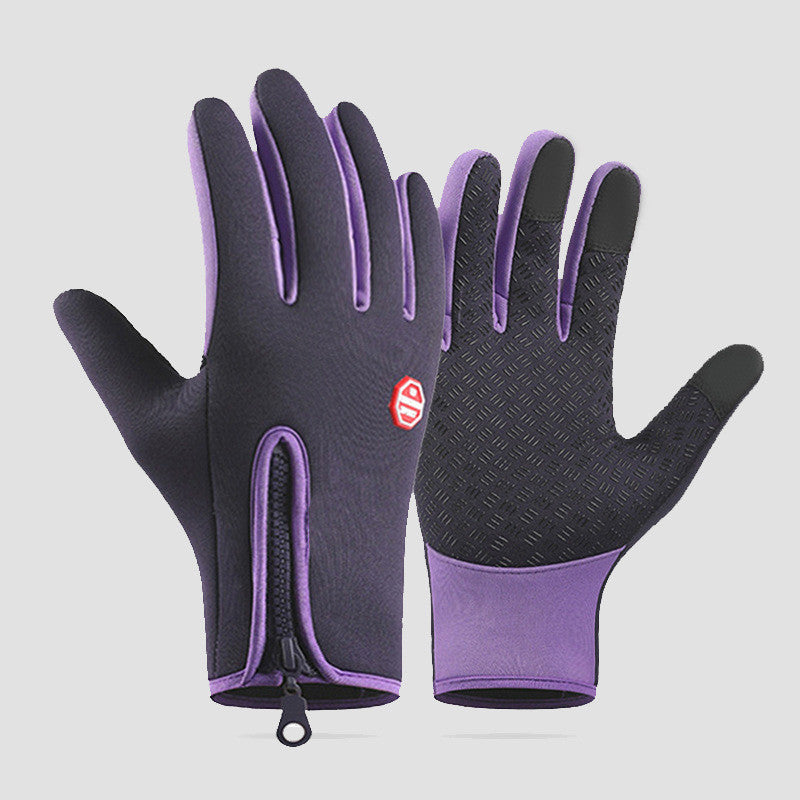 Outdoor Cycling and Mountaineering Gloves - Second Generation Purple
