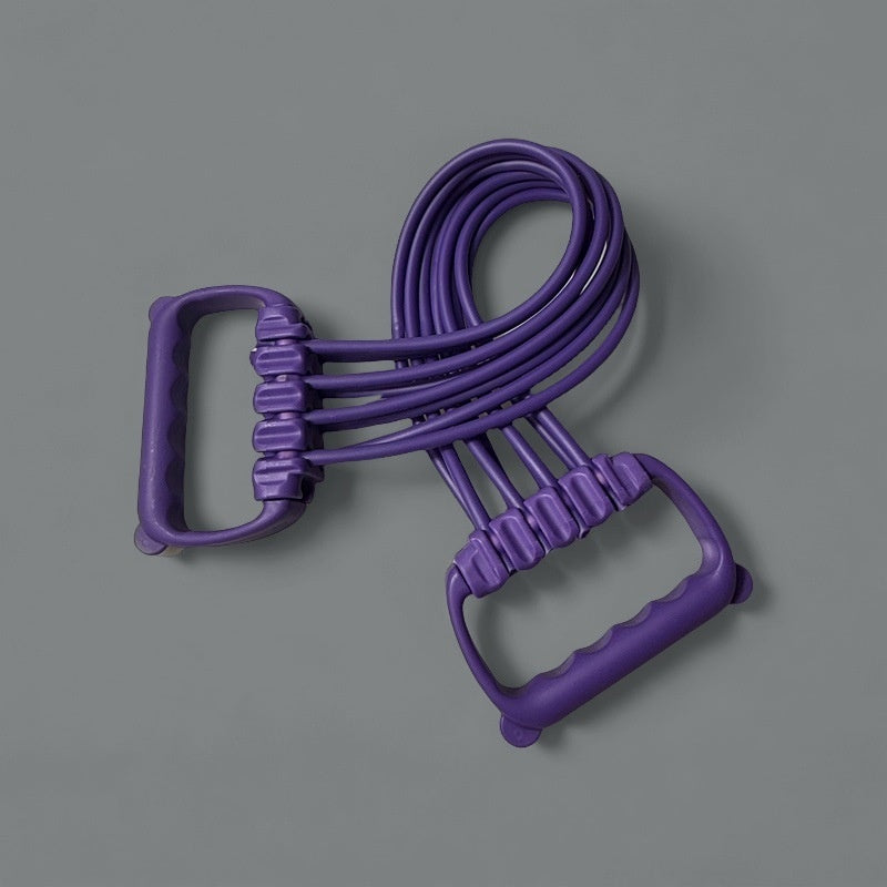 Foot-Operated Shoulder & Back Resistance Trainer - Purple-Handheld