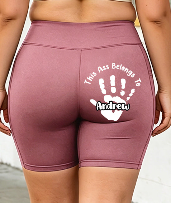 Plus-Size Yoga Shorts - Pink
