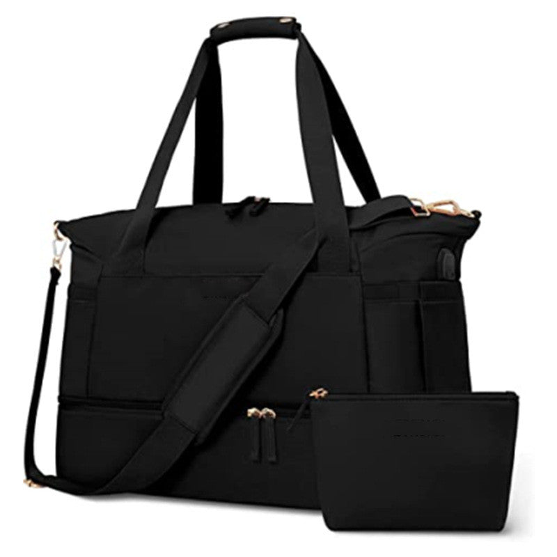 Dry/Wet Separation Duffel Bag - Black