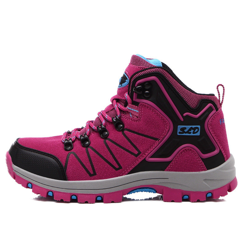 High-Top Comfort Hiking Shoes - Rose Red