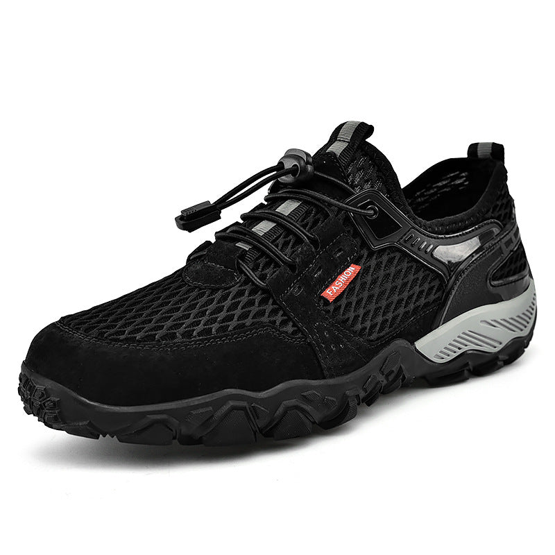 Breathable Leather Mesh Hiking Shoes