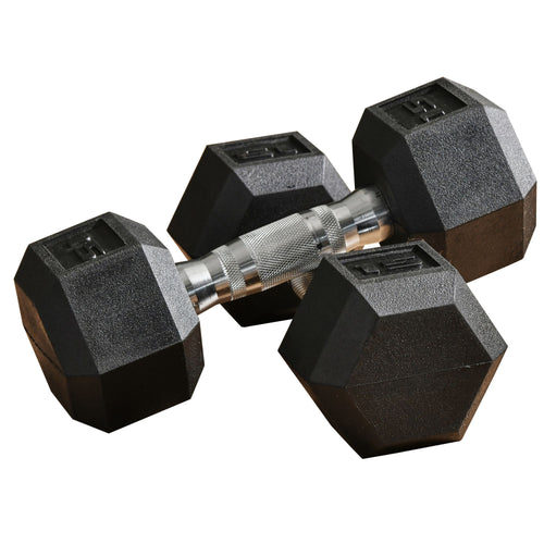 15lbs Hex Dumbbell Set of 2 - Black