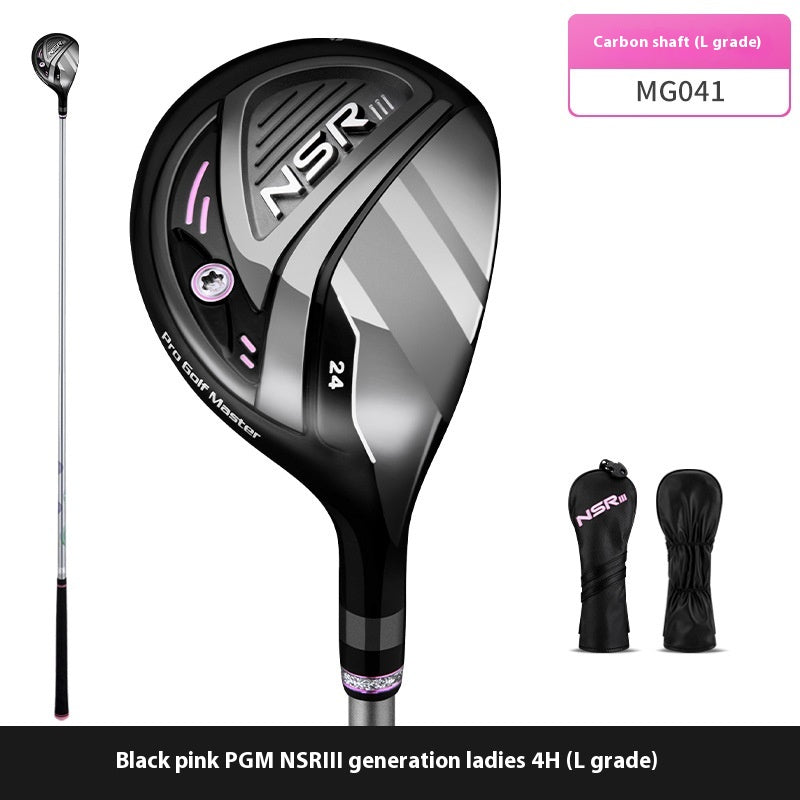 Women's Fairway Wood Set (No. 1/3/5) - Black Pink Iron Bar 24 °