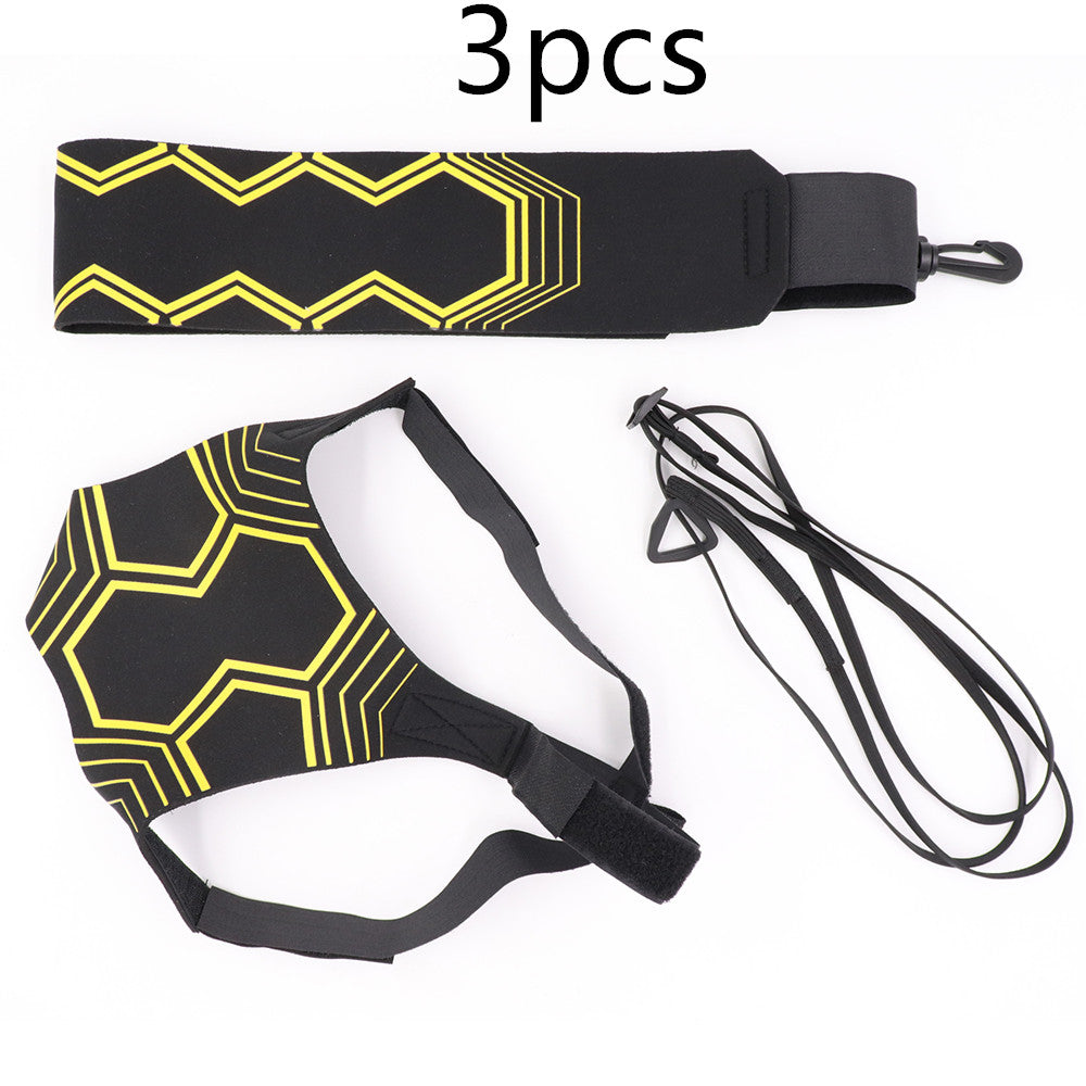 Soccer Training Sports Assistance Adjustable Football Trainer - Black yellow 3pcs