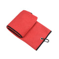 Waffle-Weave Golf Towel - Red