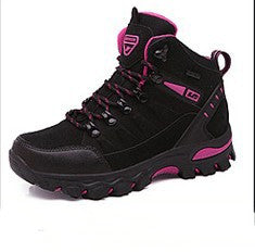 High-Top Comfort Hiking Shoes - Black rose