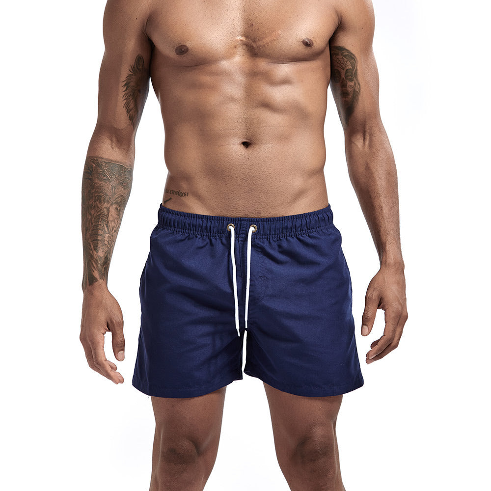 Men's Three-Point Beach Shorts - Navy Blue