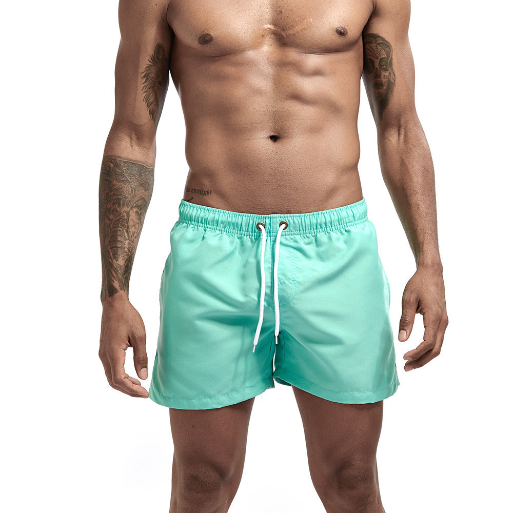 Men's Three-Point Beach Shorts - Light Green