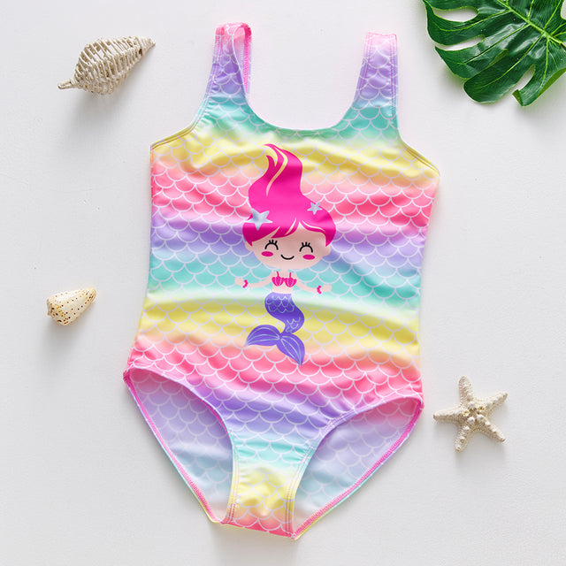 Girls' Summer Swimsuit - Rainbow