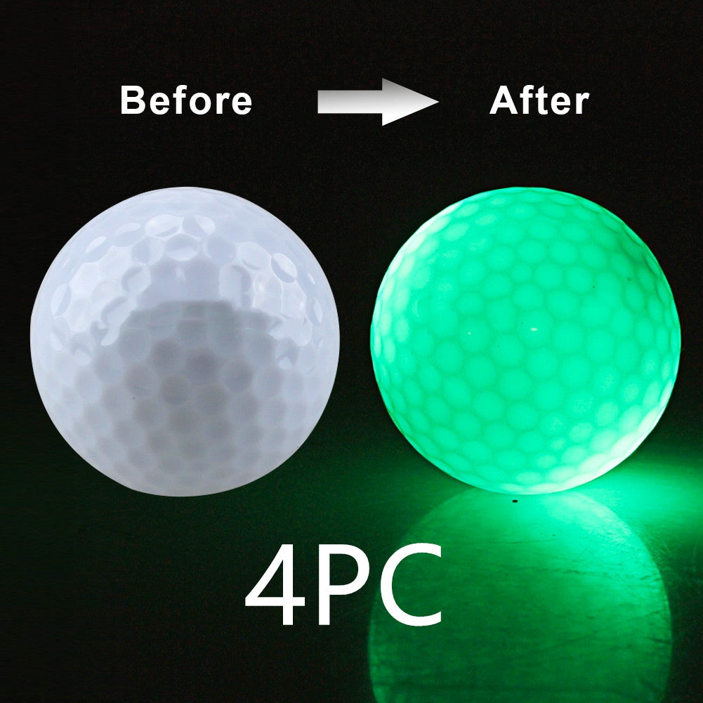 Waterproof LED Light-Up Golf Balls - 4PC Green
