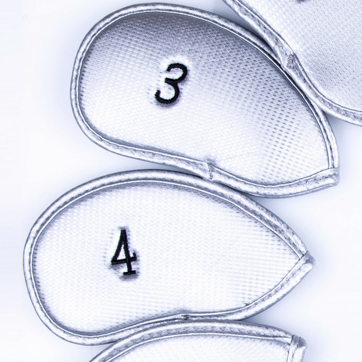 Embroidered Golf Club Caps (12-Piece Set) - Silver