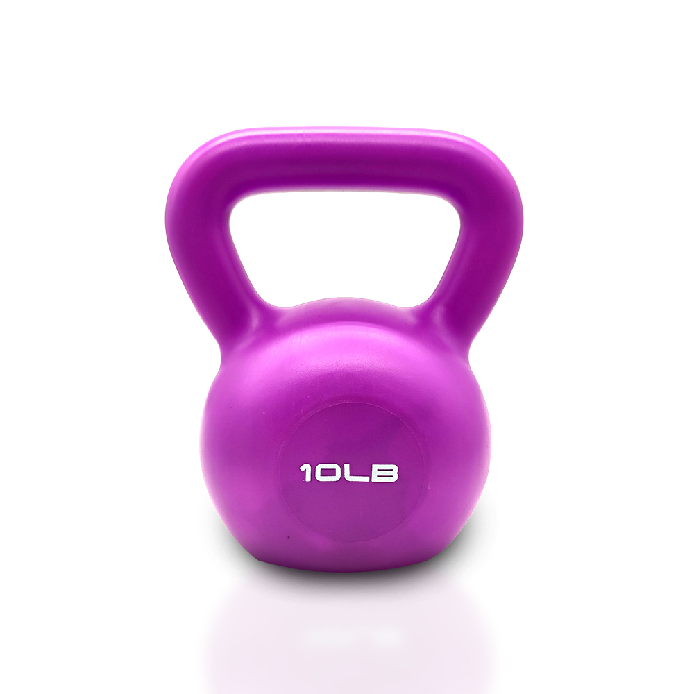 10lbs Vinyl-Coated Kettlebell - Purple