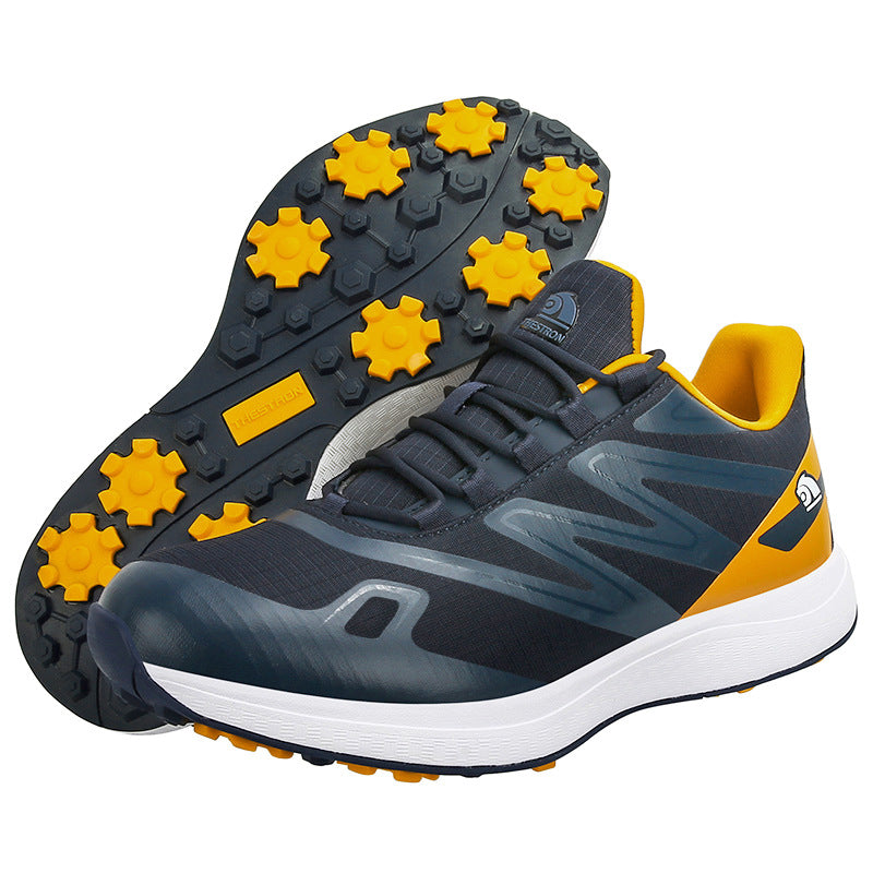 Men's Breathable Golf Shoes - Blue And Yellow