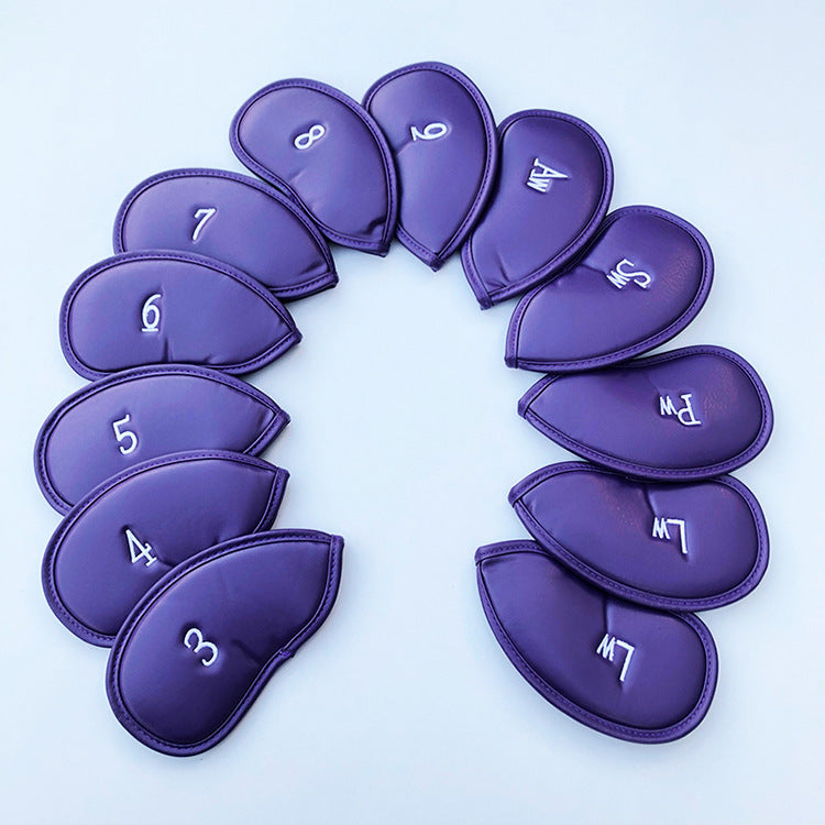 Embroidered Golf Club Caps (12-Piece Set) - Purple