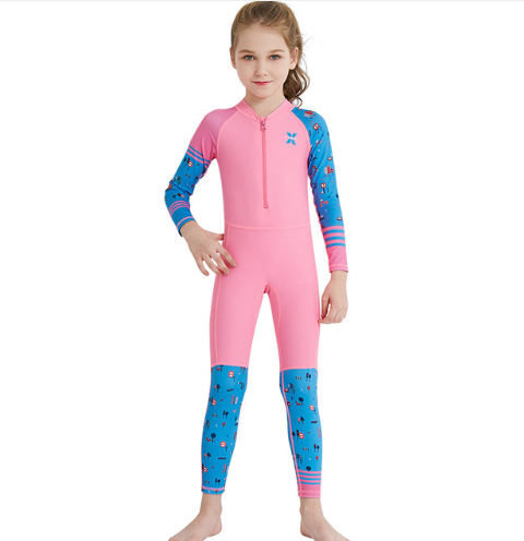 Kids' Long-Sleeve Quick-Dry Sun Suit - Pink