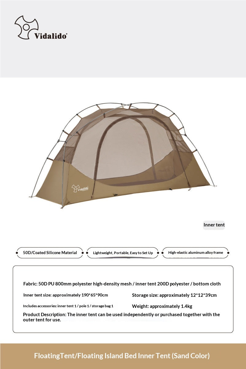 Portable Lightweight Camping Tent - Khaki