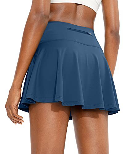 Women's Golf Skirt with Back Pocket - Navy blue