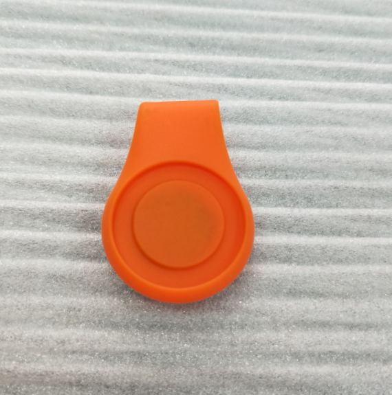Silicone Ball Marker Hat Clip - Orange