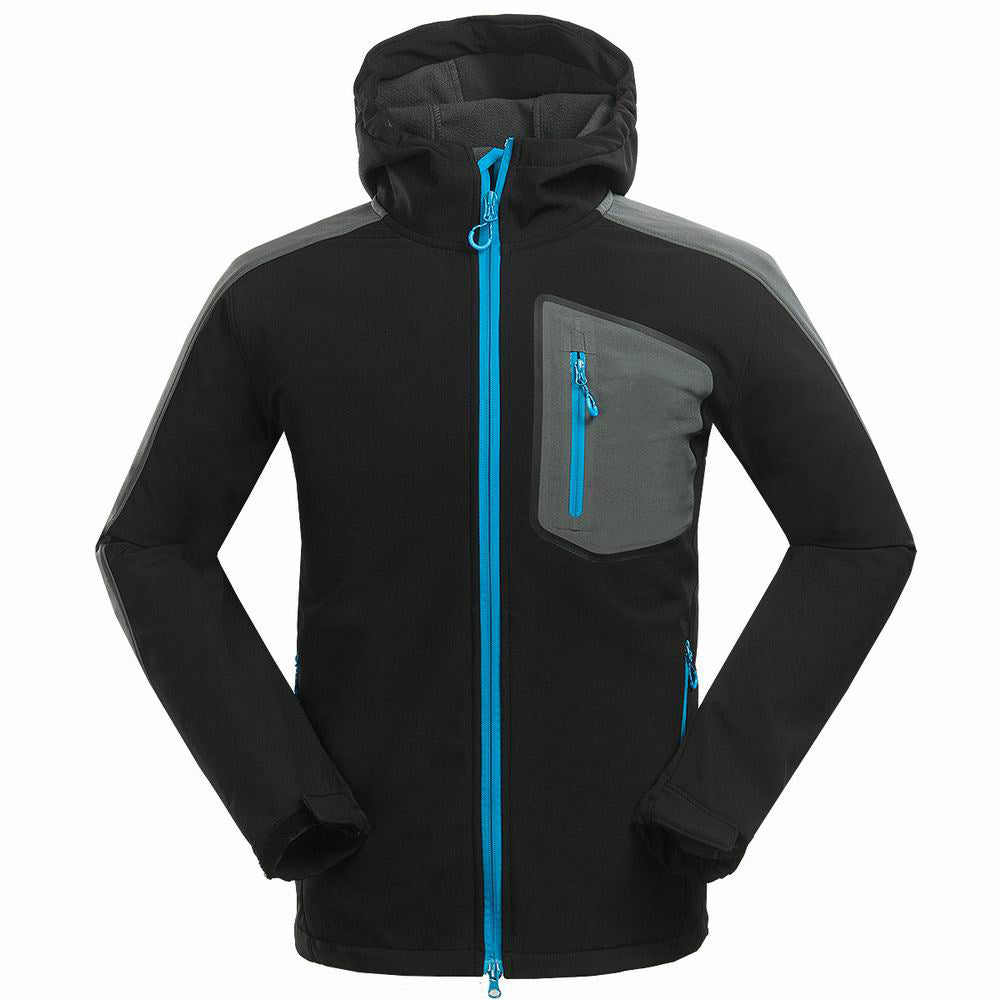 Outdoor Soft Shell Mountaineering Jacket - Black