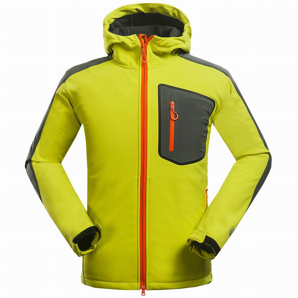 Outdoor Soft Shell Mountaineering Jacket - Yellow