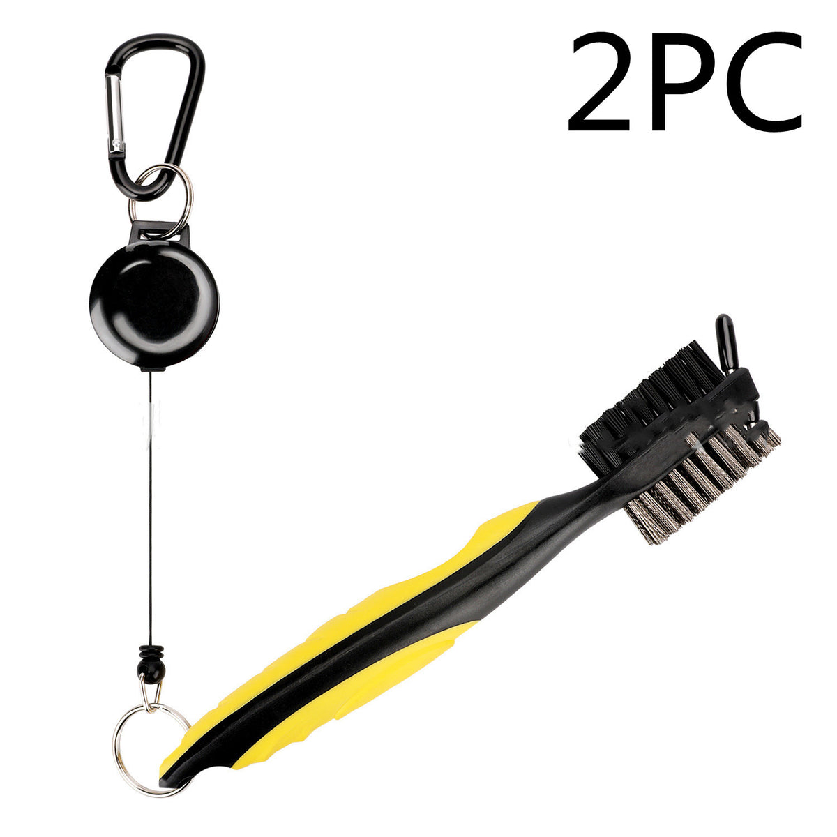 Double-Sided Golf Swing Training Brush - Yellow 2PC