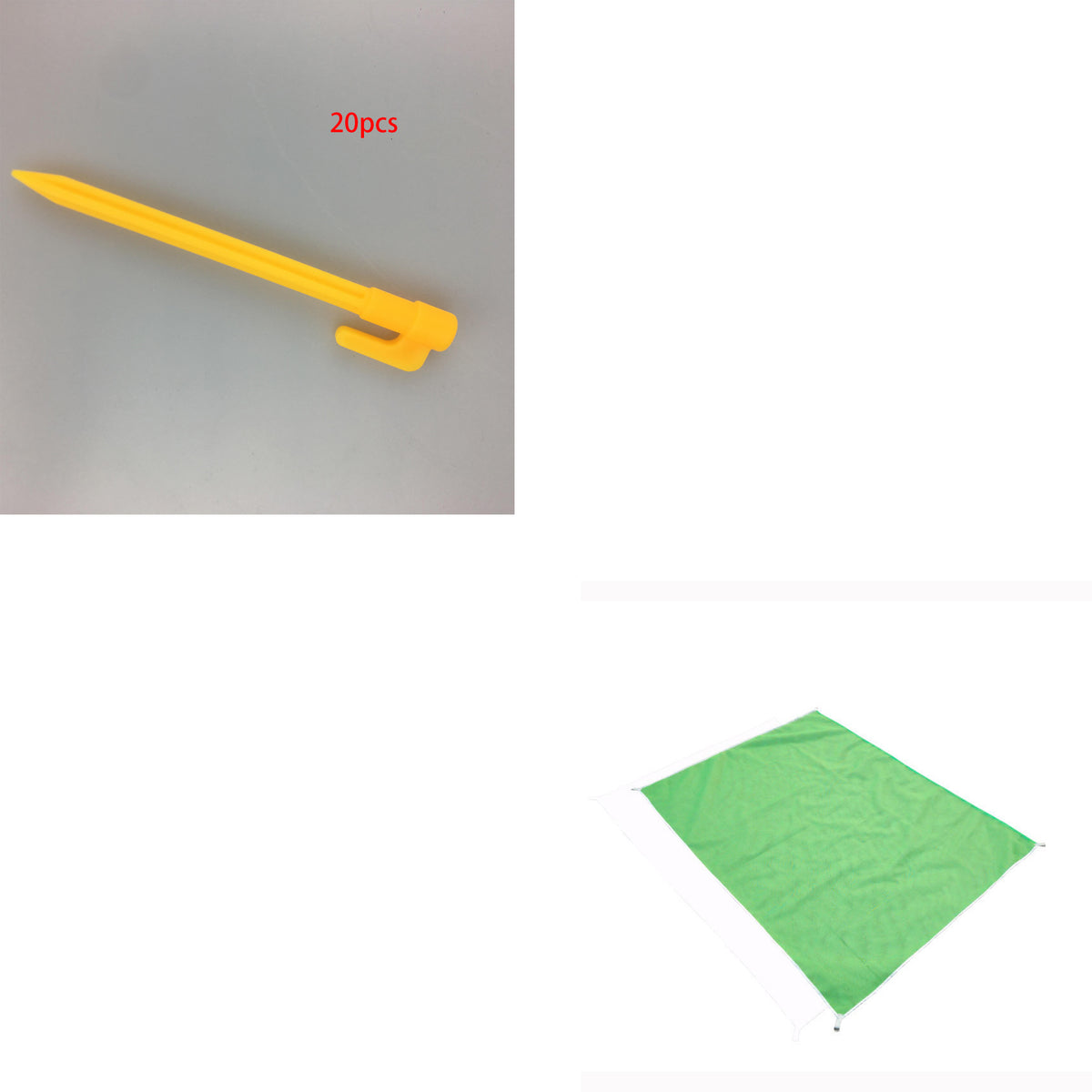 Sand-Free Folding Beach Mat - Green set
