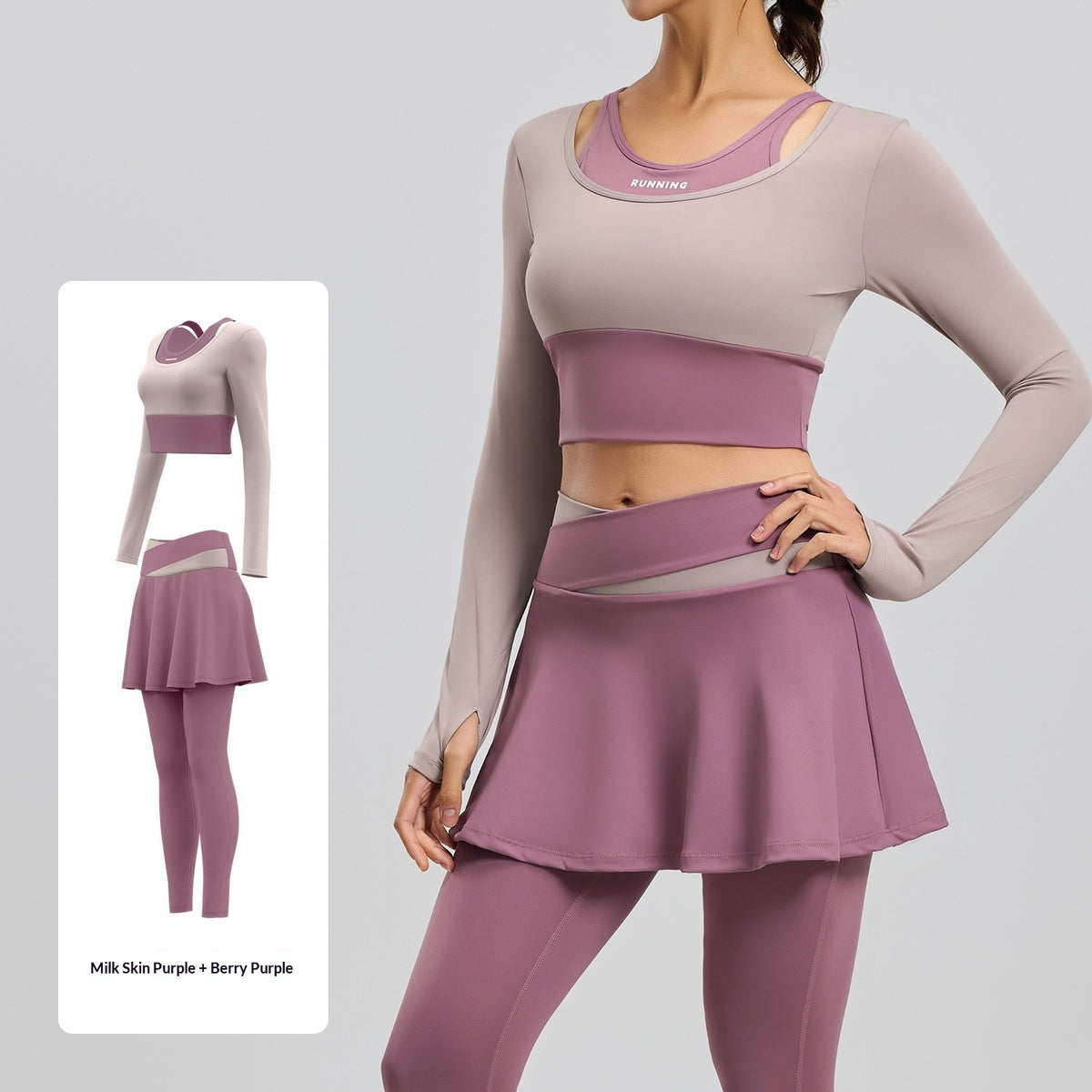 Anti-Exposure Running Training Set - Milk Skin Purple Berry Purple