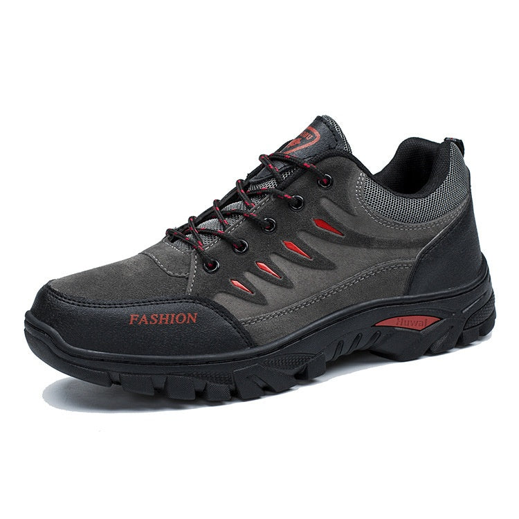 Korean-Style Casual Hiking Sneakers - Gray
