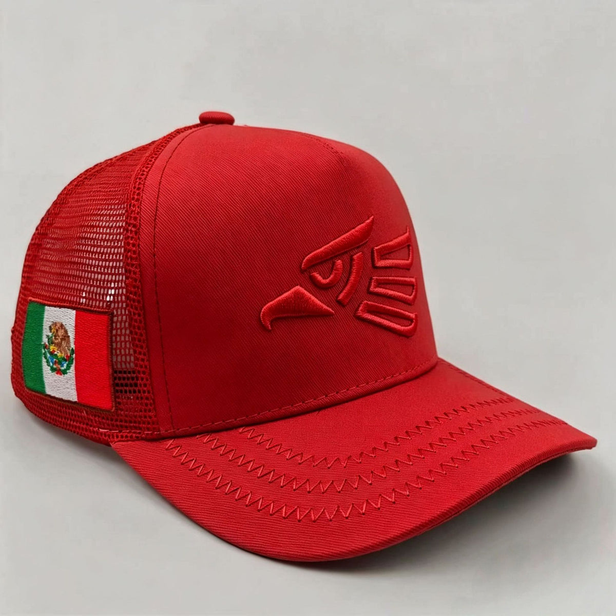 Sun-Protective Mesh Baseball Cap - Red