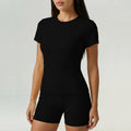 Quick-Dry Sports Set With Shorts - Black