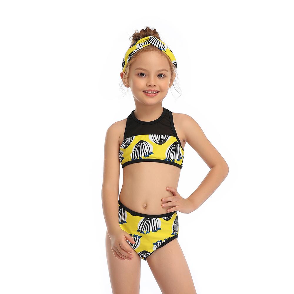 Parent-Child Matching Swimwear - Yellow