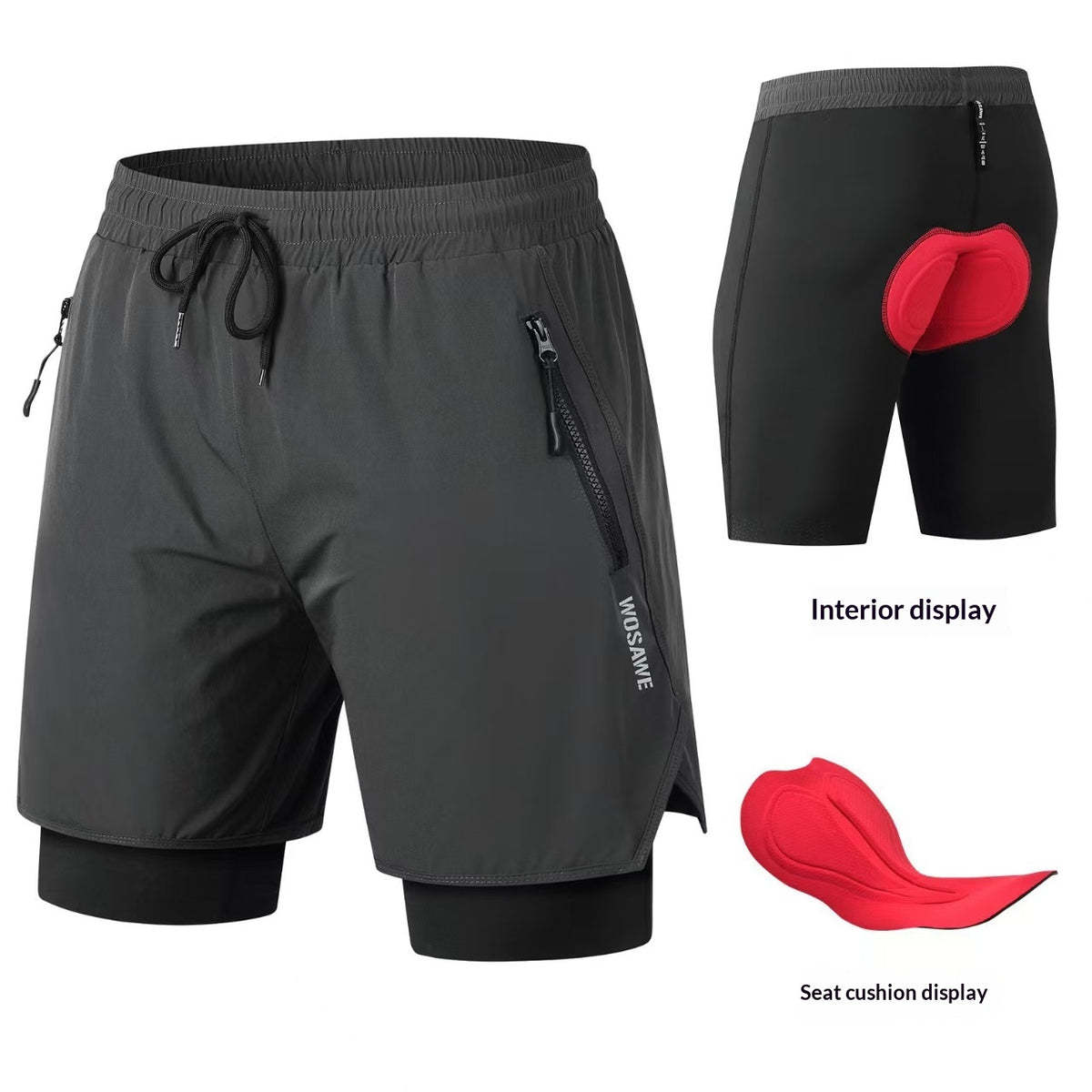Breathable Wicking Hiking Shorts - Dark grey