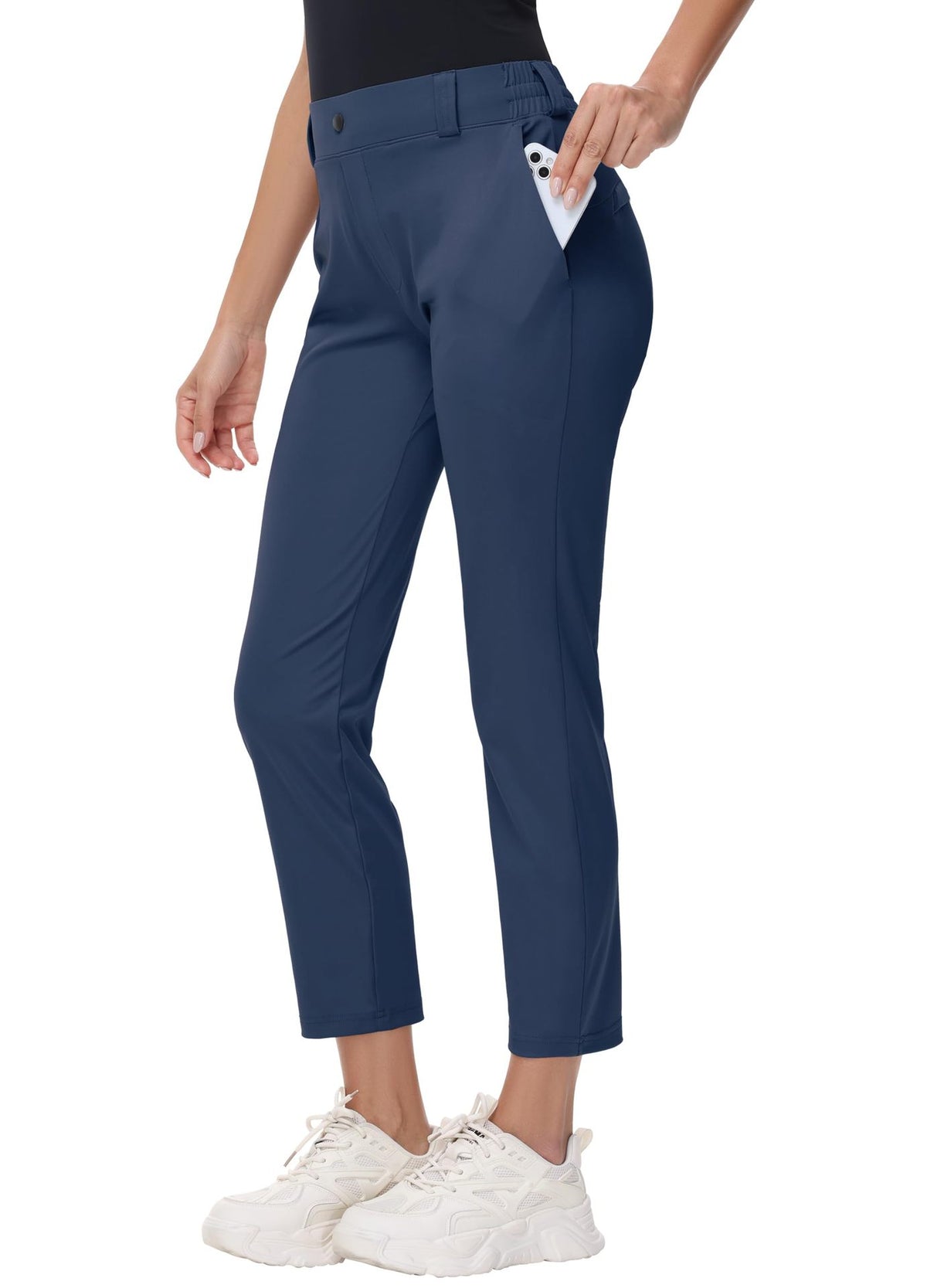 Women's Ankle-Length Golf Pants - Navy