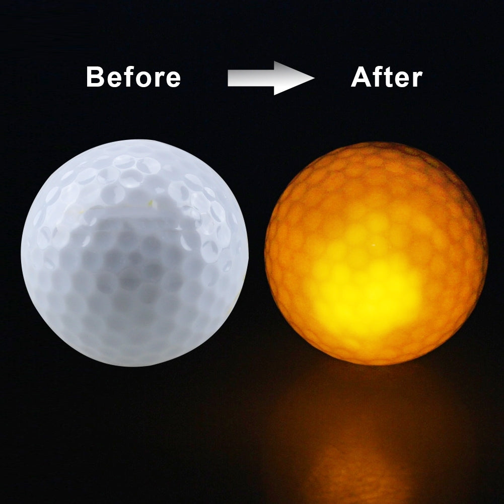 Waterproof LED Light-Up Golf Balls - Yellow