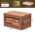 Camping Storage Box With Wooden Lid