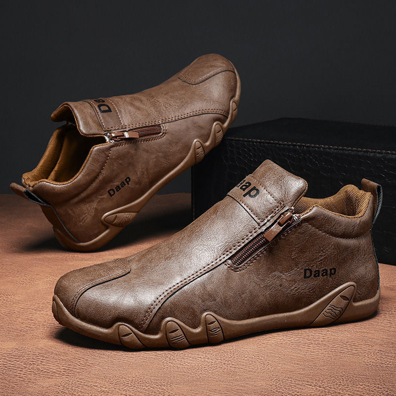 High-Top Casual Hiking Shoes - Khaki