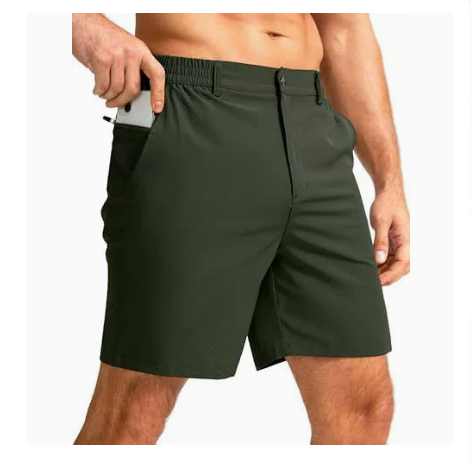 Men's Lightweight Golf Shorts - Military green