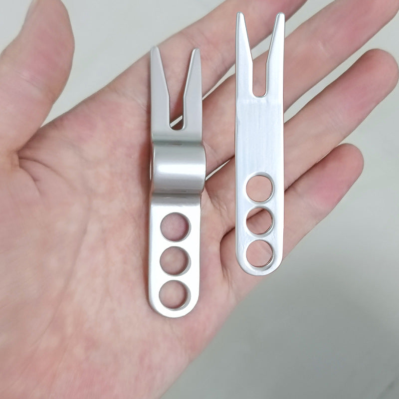 Zinc Alloy Divot Repair Tool - Silver