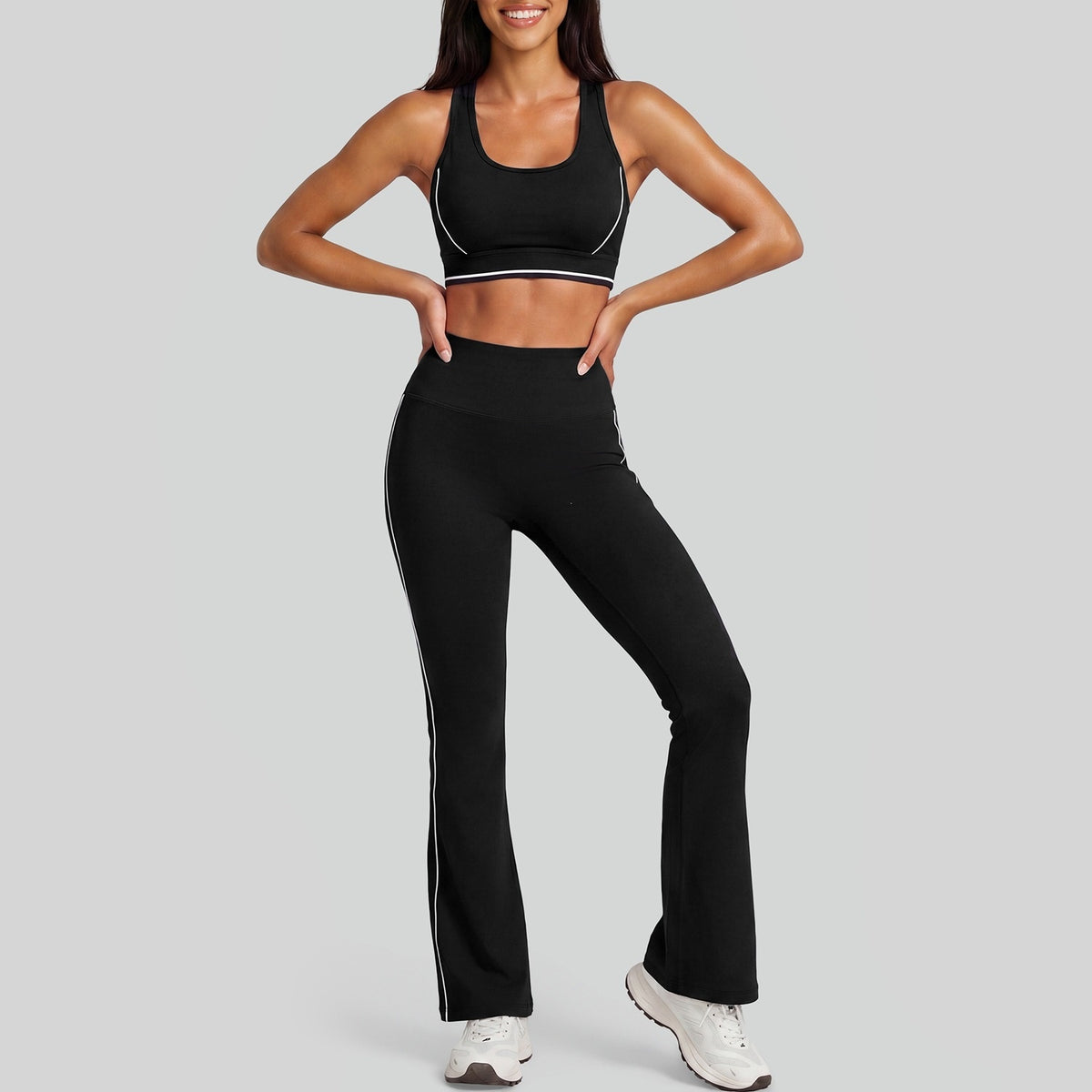 Two-Piece Stretch Training Set - Black