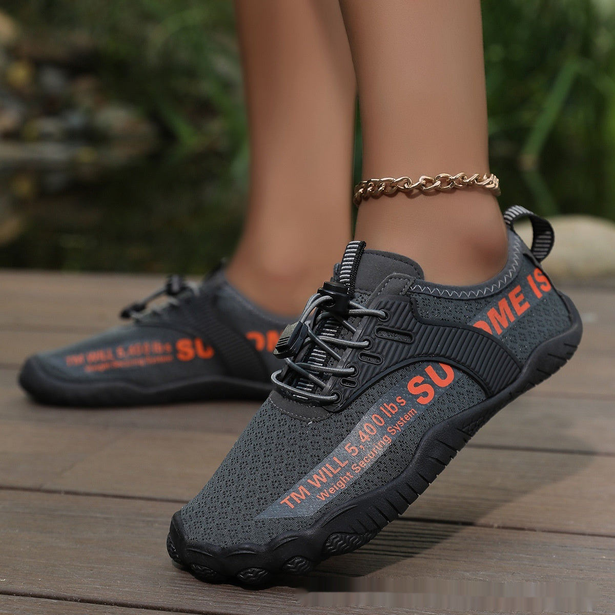 Beach Diving Swimming Outdoor Leisure Wading Hiking And Running Shoes - Gray