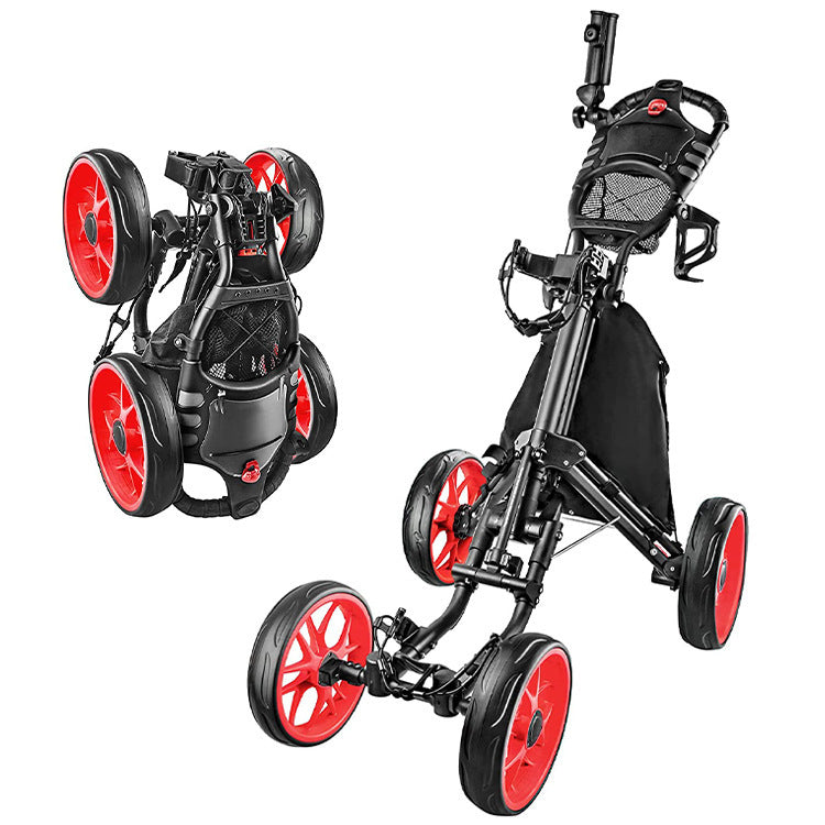 Foldable 4-Wheel Golf Push Cart - Default