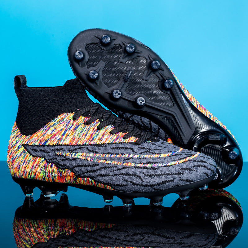 High-Top Soccer Shoes, Game-Specific Spike - Spike Black And Green