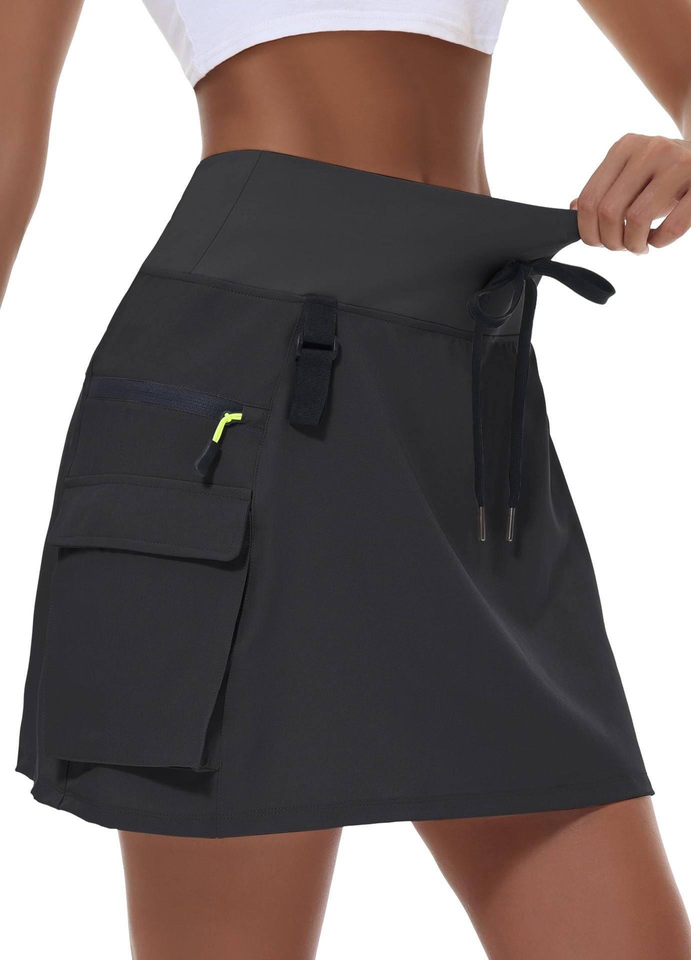 Zip-Pocket Quick-Dry Tennis Skirt